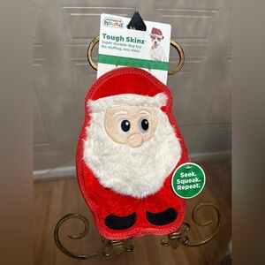 Brand New Outward Hound Tough Skinz Santa  Dog Toy Squeak 10”